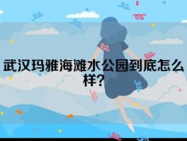 武汉玛雅海滩水公园到底怎么样？