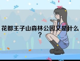 花都王子山森林公园又是什么？